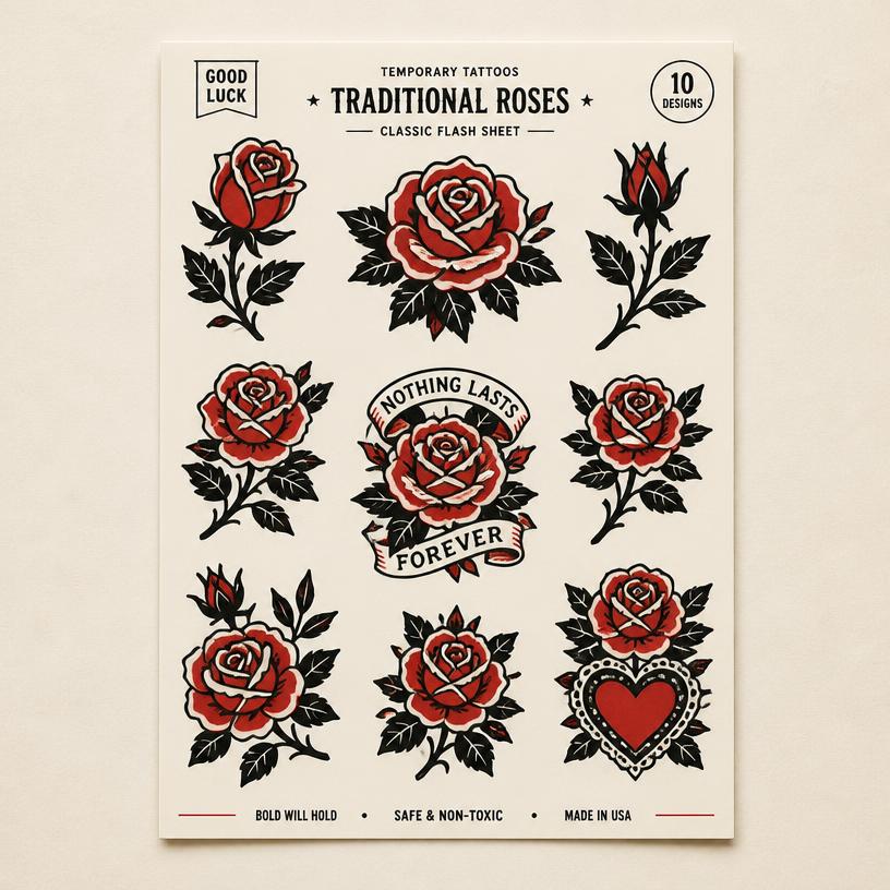 Old School Rose Sheet